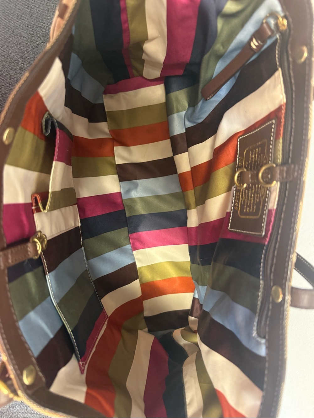 Coach Legacy Stripe Tote 11099 - Picture 7 of 15